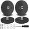 Cveenk 4 Stück Neodym Magnete Gummiert 30kg Haftkraft, Ø 66mm Gummi Runde Magnete, Starke Magnete mit Anti-Rutsch Gummi-Mantel, Magnete mit M6 Gewinde für Fahrzeuge Lampen Instrumente und Geräte