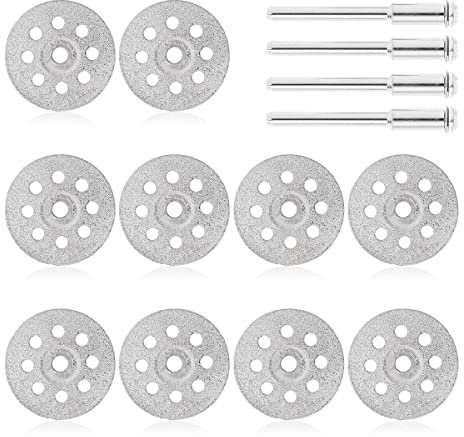 hJNGdU Dremel Lot de 14 disques à tronçonner diamantés compatibles avec mandrin 22 mm