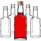 KADAX Botellas de vidrio de 200 ml, 10 unidades, botellas vacías con tapón de rosca, botellas pequeñas de licor para rellenar, botellas de vino de vidrio de enebro (oro)