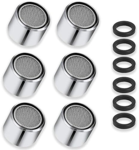 12 Pezzi Filtri Rubinetto M24, Rompigetto Aeratore per Bagno e Cucina in Acciaio Inox e ABS