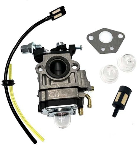 AM Vergaser mit Benzinschlauch filter Dichtung Satz für Fuxtec FX-PS152 / FX-MS152 / FX-MT152 / MFS520 / FX-FSR152 Motorsense Multiool 2in1 4in1 3PS 52ccm