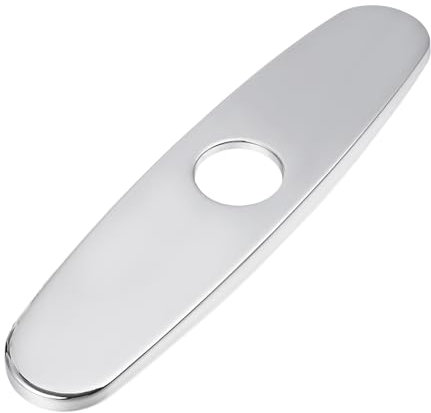 ANDRESLAD Plaque De Robinet Acier Inoxydable Pour Cuisine à Domicile Cache-trou à Coins Arrondis Compatible Avec Robinets De Salle De Bain