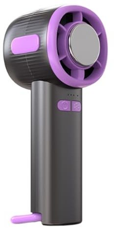 Trveqhk Personal Handheld Fan | Digital Display Portable Cool Fan,High-Speed Semiconductor Cooler Rechargeable Cooling Gadget for Home Workplace Outdoor Beach Walking Travel Camping Business