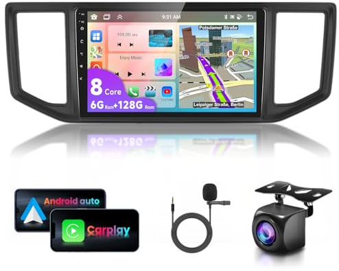 6G+128G 8-Core 10.1 Autoradio Bluetooth Für VW Crafter Amarok Van 2017-2021 Carplay Android Auto,DSP,WiFi GPS Navi RDS/FM,Android 15 Radio 2 din mit AHD Rückfahrkamera