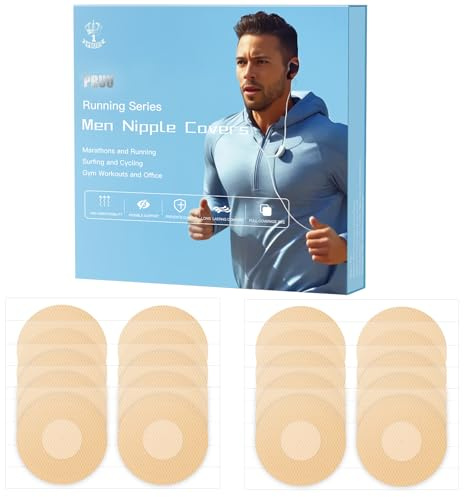 Cache-Tétons Homme,50 Paires (100Pièces) Cache Teton Running, Invisible et Anti-Frottement, Nipple Cover Homme pour Coureurs & Athlète