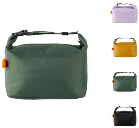 SUOXU Borsa termica termica per il pranzo, a prova di perdite, per adulti e bambini, grande capacità, resistente all'acqua, per lavoro, scuola, picnic e viaggi (verde militare)