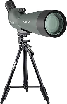 Svbony SV28 - Cannocchiale per riprese a bersaglio, HD FMC, telescopio a lungo raggio con adattatore per telefono e treppiede, per birdwatching, osservazione della fauna selvatica