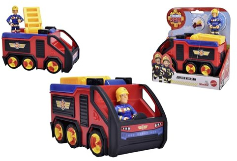 Simba - Feuerwehrmann Sam Junior Jupiter - Feuerwehrfahrzeug mit Figur, 109252656038, +3 Jahre
