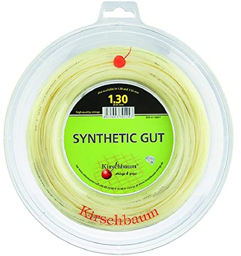 Kirschbaum Herren SG 130 Spule Tennissaiten, Natur, 1.30mm/16-Gauge