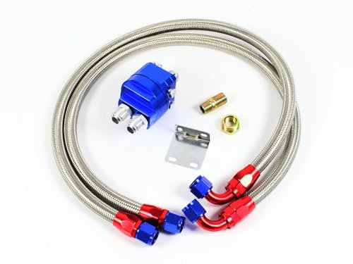 Externer Ölfilter Adapter Umrüstset Ölkühler 3/4 - 16 UNF + Geberabgriffe - Platzmangel