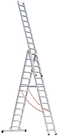 Mehrzweckleiter Vielzweckleiter 3-teilig 3x13 Sprossen