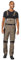 pka elastische Arbeitslatzhose für Herren BESTWORK - Allrounder für Bau, Handwerk, Industrie & Heimwerker in Khaki/Schwarz Größe 52