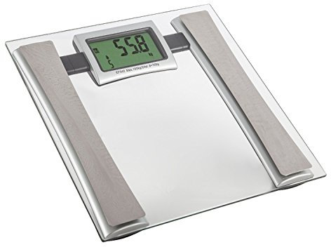 Carmen Battery Operated Glass Bathroom Scale - Silver