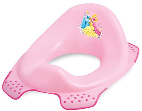 Lulabi Riduttore WC Rigido Princess, Rosa con Decoro Principesse – Universale, Antiscivolo, Comfort e Sicurezza
