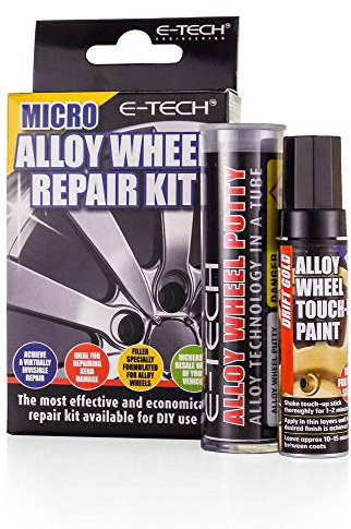 MP Essentials Micro DIY Car Vehicle Kerbed Damaged Restore Alloy Wheel Filler Putty and Touch Up Paint Stick Repair Kit (Gold)