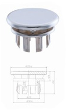 Bathroom Overflow Covers For Basin/Sink - Chrome Replacement Lavatory Hole - F3