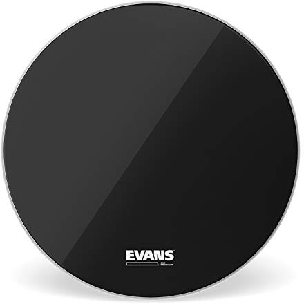 Evans EQ3 Resonant Black Bass Drum Head, No Port, 18 Inch