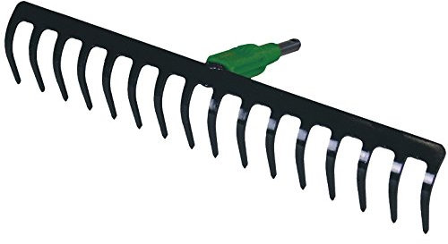 Green Tower Gartengeräte Stecksystem viele Möglichkeiten kombinierbar Rechen Grubber Laubbesen Kultivator Hacke (ohne Stiel, Gartenrechen 42 cm)