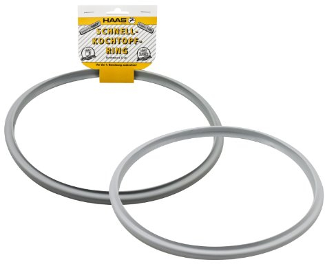 HAAS 3196 Schnellkochtopf Dichtungsring Innen Ø 22 cm, für WMF Perfect Schnellkochtöpfe, grau (2er Pack)