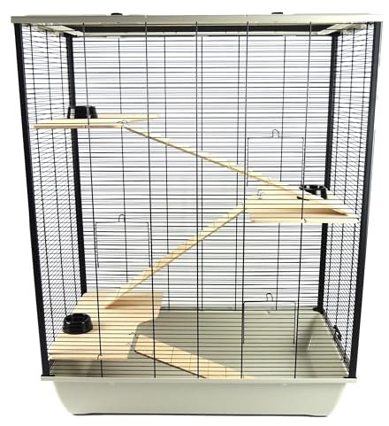 Hamster & Rat Cage 78cm x 48cm x 97cm - Belfry Tall Multi-Level Grey | Little Friends