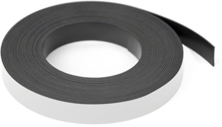 MagFlex® Lite Flexible Matt White Magnetic Gridding Tape for Whiteboards, Noticeboards or Filing Cabinets - 12.7mm Wide - 5m Length - Pack of 5