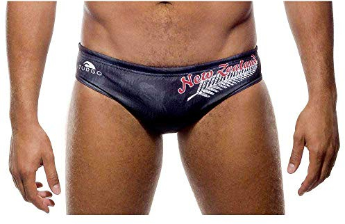 Turbo Unisex New Zealand Feather Badehose, Noir, XL