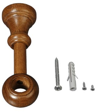 Träger für Gardinenstangen ø 20 mm, 1 Stk eiche rustikal L 12 cm