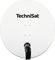 TechniSat SATMAN 850 PLUS - Satellitenschüssel für 2 Teilnehmer (85 cm Sat Spiegel mit Masthalterung und 40mm Universal-Twin-LNB) weiß