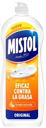 Mistol Original - Lavavajillas líquido mano, concentrado, 600 ml, poder antigrasa y desincrustación de mancha difíciles - Efecto abrillantador - Anti olor