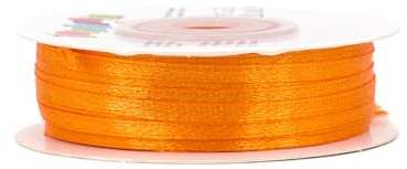 Satinband 3mm x 50m Rolle - FARBAUSWAHL in 3/6/12/18/25/38/50/75/100mm - farbecht & waschbar - Schleifenband für Ostern - Geschenkband zum Verpacken Dekorieren Basteln - Orange 668