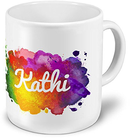 digital print XXL Riesen-Tasse mit Namen Kathi - Motiv Color-Paint - Namenstasse, Kaffeebecher, Becher, Mug