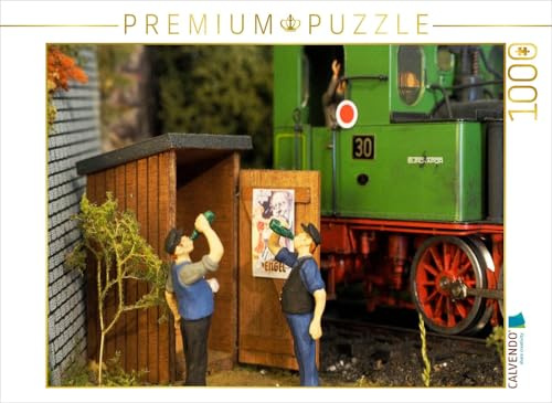 CALVENDO Puzzle Eisenbahner bei der Pause | 1000 Teile Lege-Größe 64 x 48 cm Foto-Puzzle für glückliche Stunden
