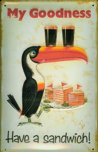 Guinness Have a Sandwich 3D Prägung Vintage Dose Metall Pub Schild