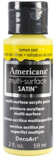 Deco Art Acrylics Multi-Purpose Paint, Lemon Zest Satin, Yellow