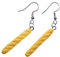 Miniblings Baguette Ohrringe Frankreich Hänger Brötchen Brot Frühstück Paris - Handmade Modeschmuck I Ohrhänger Ohrschmuck versilbert