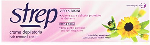 Strep - Crema Depilatoria Viso & Bikini, Azione Extra Delicata, Protettiva E Idratante - 75 Ml