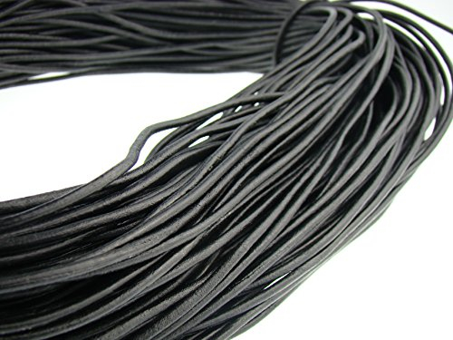 Esnado Lederschnur Rund 3 mm. Schwarz 5 m - Länge: wählbar
