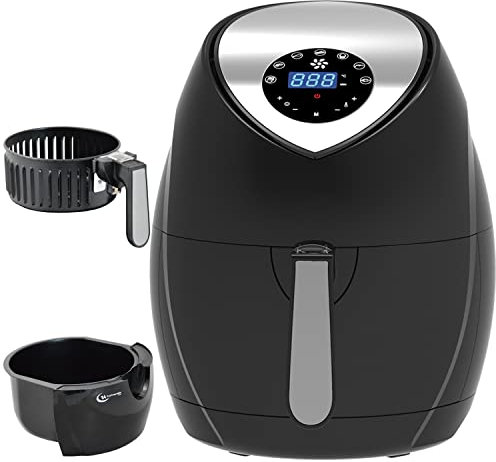 Friteuse à air chaud Multifrefrigerator à air chaud - pas de graisse pour une friture délicieuse et saine sans huile - Mini Four - Four à Table - Grill Timer