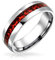 Bling Jewelry Bague De Bande D'Éternité En Cristal Rouge Pour Les Hommes Et Les Femmes Nés En Juillet, En Acier Inoxydable Ton Argenté Avec Sertissage En Canal