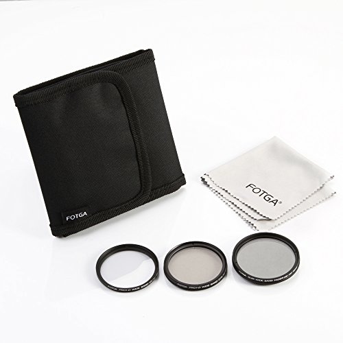 FOTGA 49mm Objektiv-Filter Zubehör-Set: Einstellbar ND, CPL, UV Filter + 3in1-Filter-Halter + Reinigungstuch für Canon Nikon Sony Pentax Olymp Panasonic DSLR-Objektiv