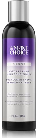 The Mane Choice The Alpha 3-in-1 Conditioner: Co-Wash, Moisturizing Leave-In Conditioner & Detangler for Coily, Wavy, or Curly Hair, Refresh & Revitalize 8 Oz