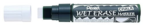 Pentel SMW56-W Kreidemarker Wet Erase Jumbo, Keilspitze 3,5-10,5 mm, weiß