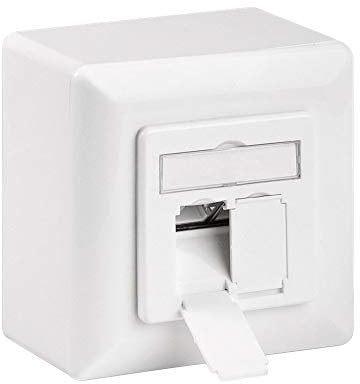 Goobay 68572 CAT 6a Universaldose inkl. Aufputzmontage-Rahmen