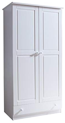 TiCAA Kleiderschrank 2-türig Moritz Kiefer massiv