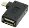 chenyang Micro USB vers USB 2.0 OTG Host Adaptateur à Angle Droit à 90 degrés avec Alimentation USB pour téléphone et Tablette
