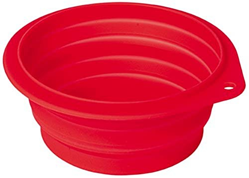 Nobby Gamelle Pliable en Silicone pour Chien Rouge 500 ml