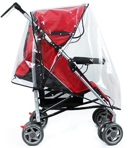 Hysagtek Universal Rain Cover for Pushchair Pram, & Stroller – Updated Windproof Baby Weather Shield, Buggy Raincover for Rain, Snow & Sun – Essential Baby Travel Accessory