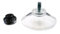 Pack of 4 x 40mm (just over 1 1/2) Suction Cup with M4 Screw (7mm-8mm) with Black Ridged Nut Standard Thumb Screw Suckers, Plain, Clear Plastic/PVC by rubbersuckers UK. (Packet size x4)
