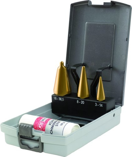 KS Tools 336.0553 HSS TiN Blechschälbohrer-Satz, Kunststoffkassette 4-tlg.