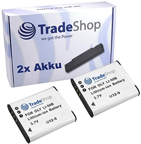 2x High Capacity Lithium Ion Camera Battery for Ricoh CX3, Pentax X70, Optio I-10 RZ10 Olympus mju 850 SW 1010 1020 1030 SW 9000 9010 TOUGH 8010 Tough 6020/Tough 6010 800 UZ replaces DB-100 LI-50B D-LI92